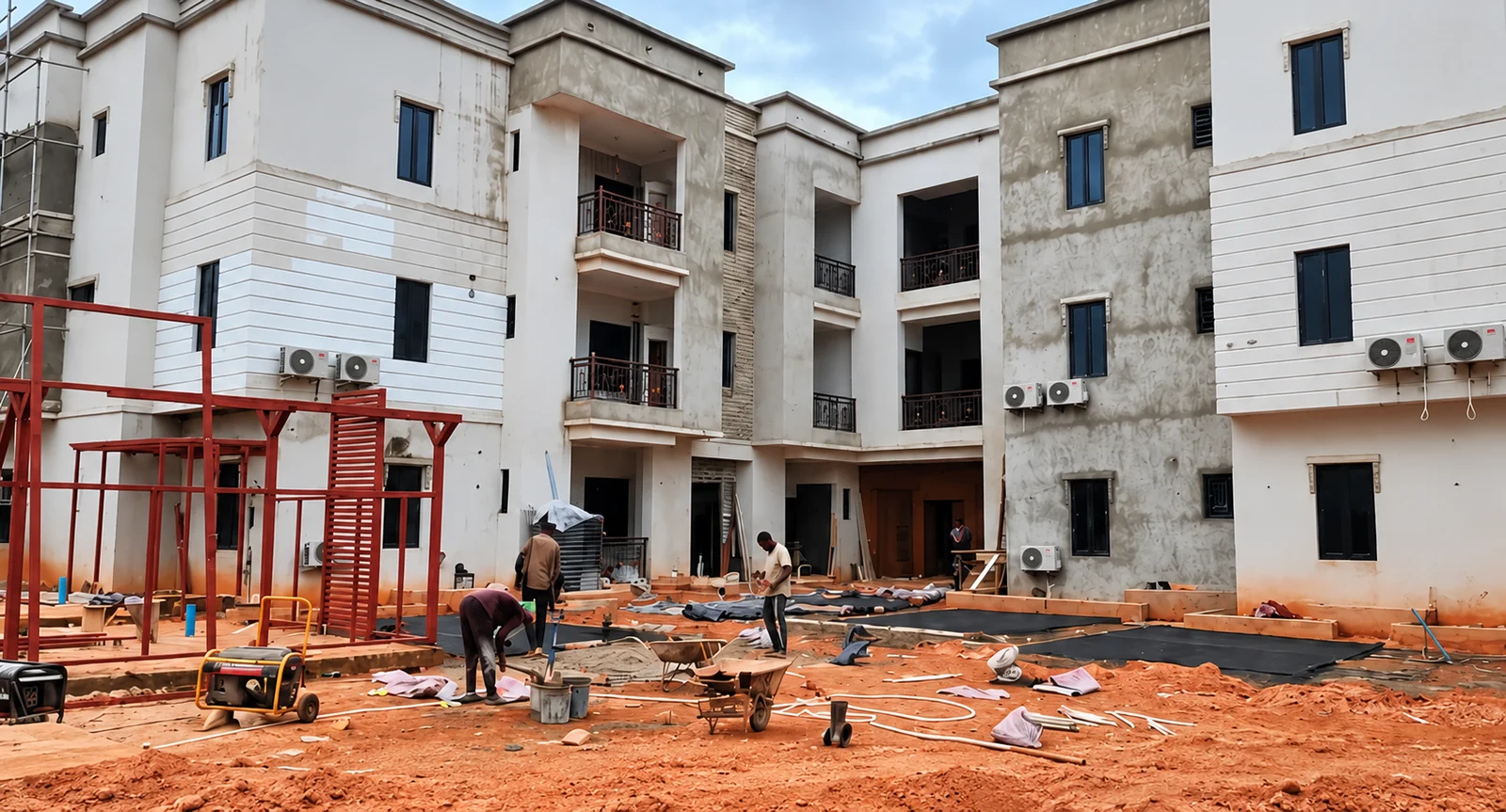 Ongoing twelve-unit apartment project in Benin City