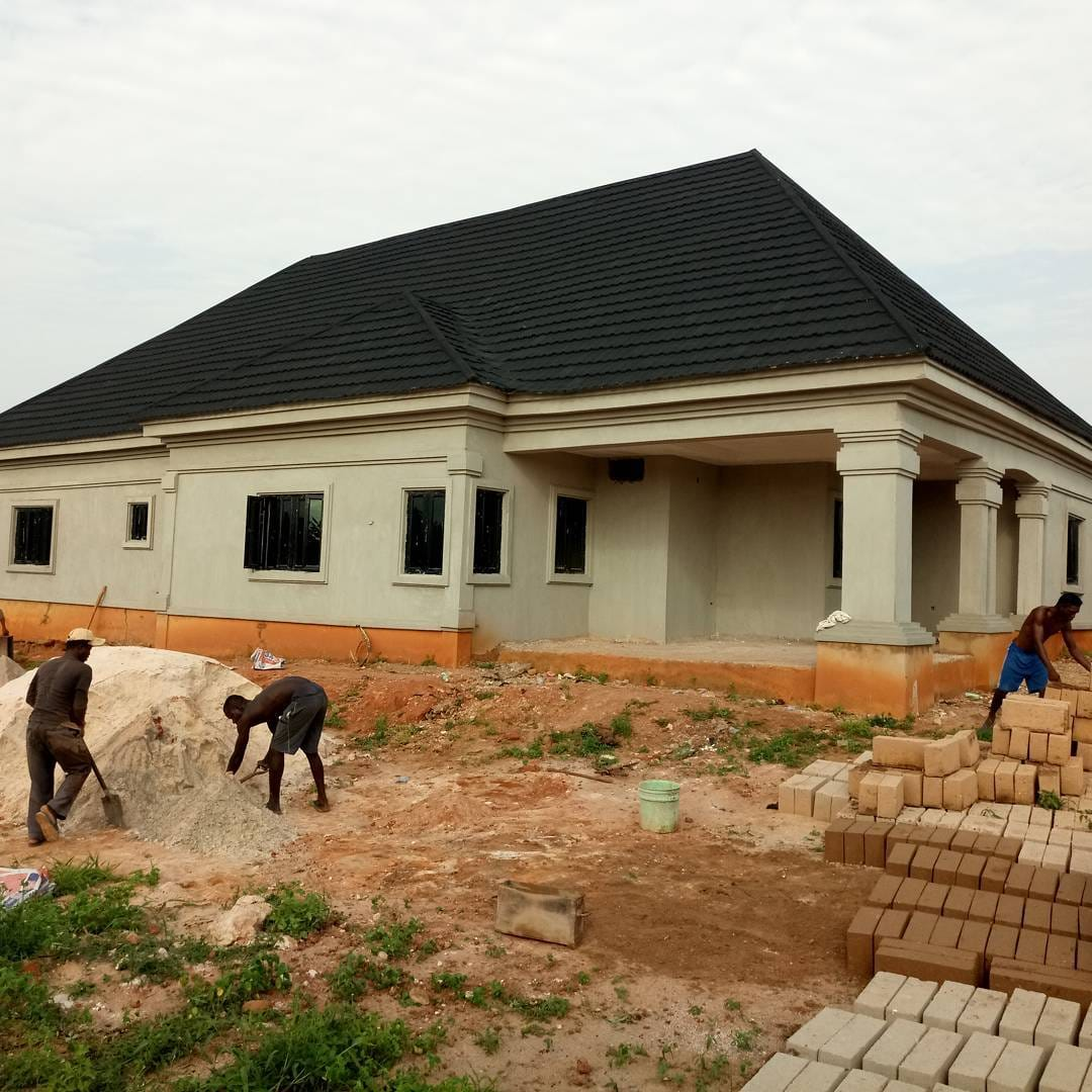 Separate bungalow project under construction